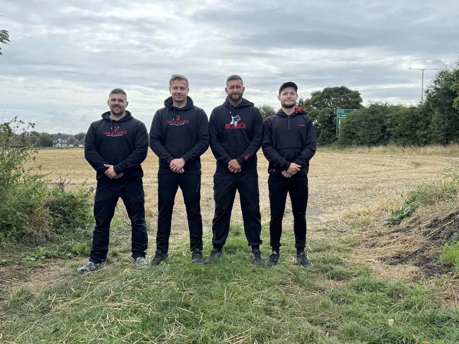 Before and after — reactive dog transformation